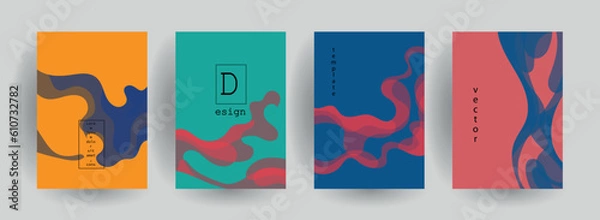 Obraz Abstract gradient vector background for business brochure cover design	