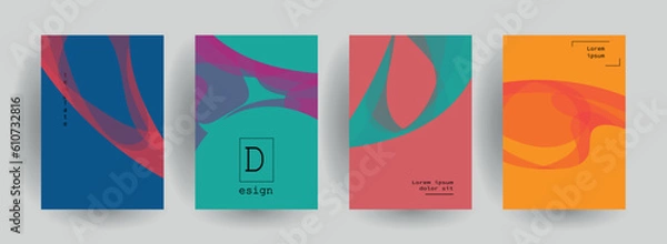 Obraz Abstract gradient vector background for business brochure cover design	