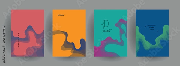 Obraz Abstract gradient vector background for business brochure cover design	