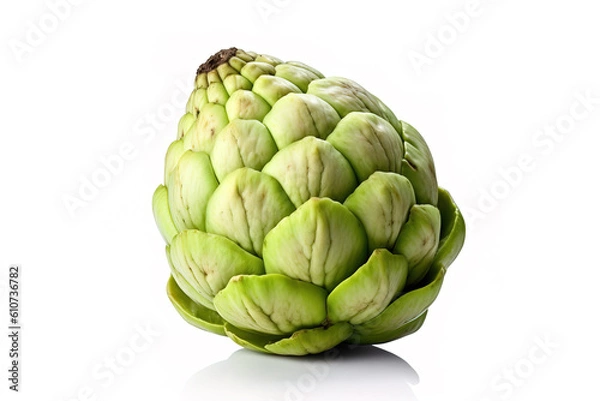 Obraz Custard apple on a white studio background generative ai