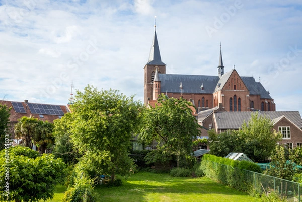 Obraz Neer, Limburg, The Netherlands -  The Sint-Martinus church is an oriented three-aisled brick cross basilica.
