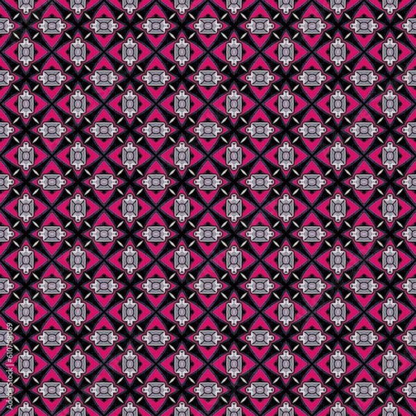 Fototapeta Seamless Vintage Mandala Unique Beauty Minimal Template Beautiful Fashion Retro Modern Graphic Cloth Fabric Print Design Texture Shape Concept Wallpaper Background Geometric Art Pattern.
