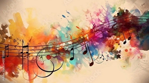 Fototapeta music background generative ai