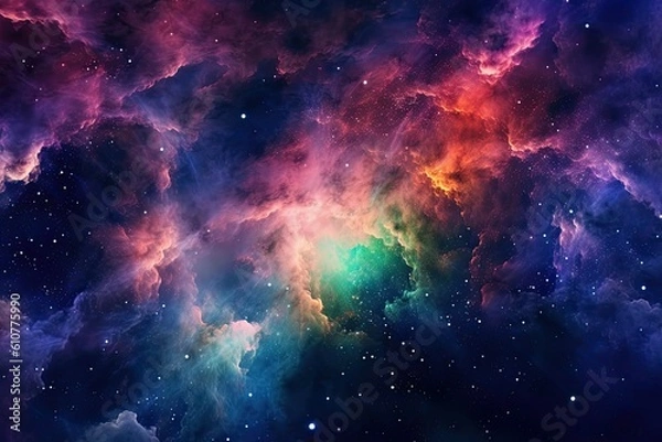 Fototapeta horizontal photo planet space galaxy generative ai