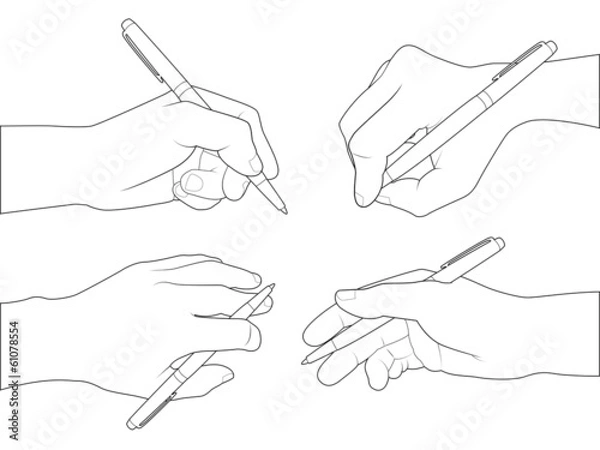Fototapeta hand set pen