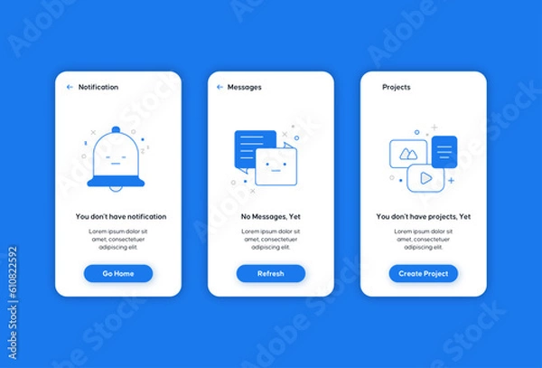 Obraz Empty State Mobile App User Interface Design
