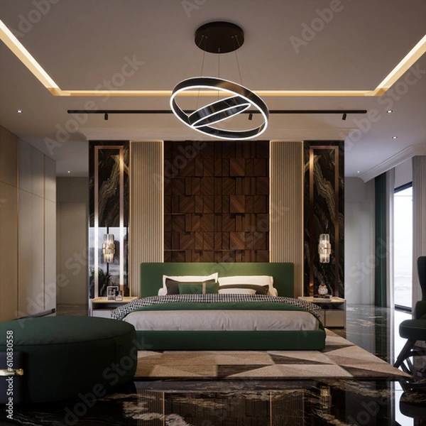 Obraz 3D Render Bedroom Design