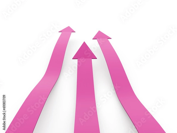 Fototapeta Pink arrow concept rendered