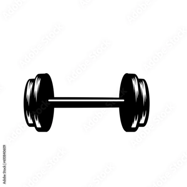 Fototapeta dumbbell icon vector