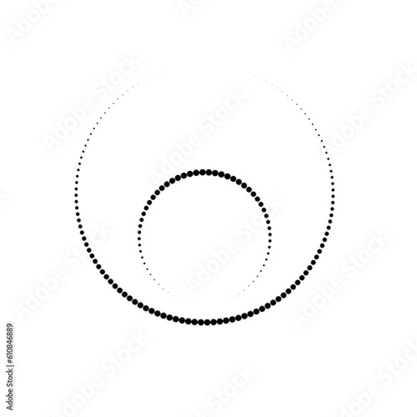 Fototapeta Halftone Circle Dots