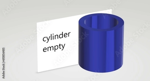 Obraz education for children figure cylinder empty 3d rendering