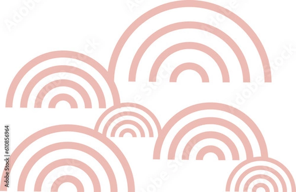 Fototapeta Chinese New Year Waves Decoration Background Frame Illustration Graphic Element Art Card