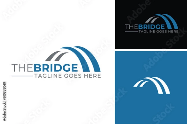 Obraz Modern Simple Arch Bridge Logo design