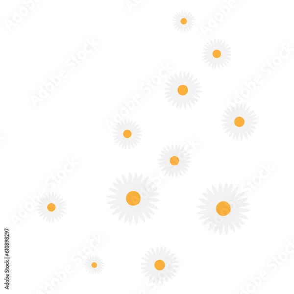 Obraz flowers simple flat element vector illustration retro aesthetic