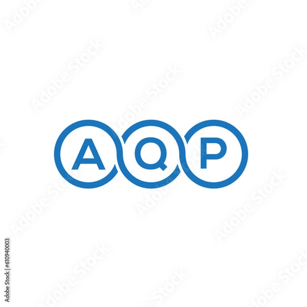 Fototapeta AQP letter logo design on white background. AQP creative initials letter logo concept. AQP letter design.
