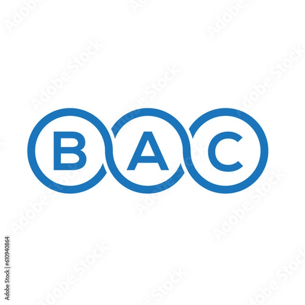 Obraz BAC letter logo design on white background. BAC creative initials letter logo concept. BAC letter design.
