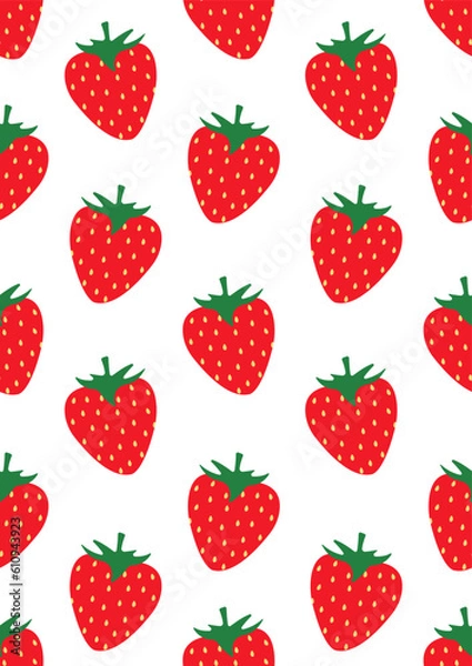 Obraz seamless pattern with strawberries