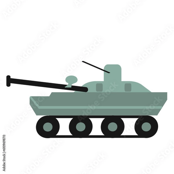 Obraz tank war car hand drawn vector