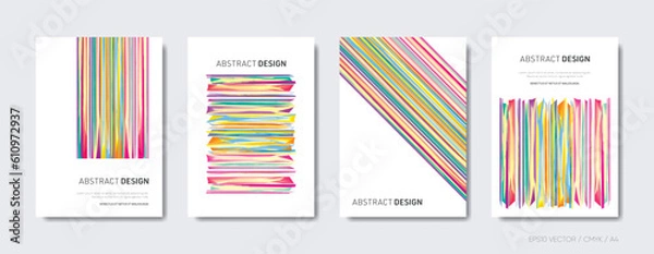 Obraz Abstract design vector brochure cover template set