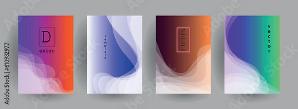 Obraz Abstract gradient vector background for business brochure cover design	