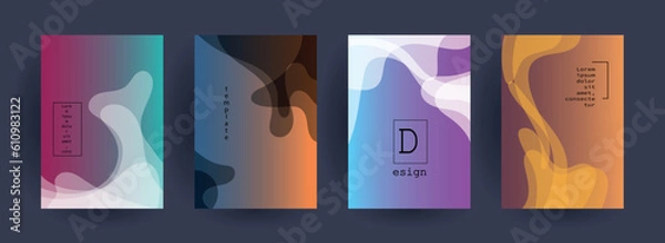 Obraz Abstract gradient vector background for business brochure cover design	
