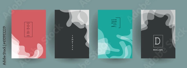 Obraz Abstract gradient vector background for business brochure cover design	