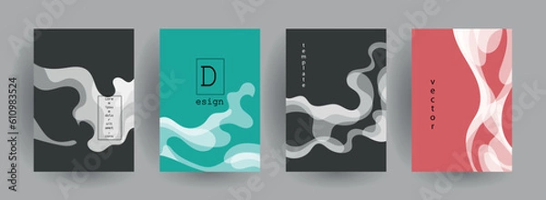 Obraz Abstract gradient vector background for business brochure cover design	