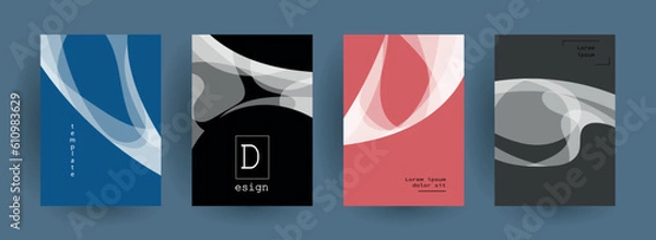 Obraz Abstract gradient vector background for business brochure cover design	