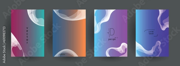 Obraz Abstract gradient vector background for business brochure cover design	