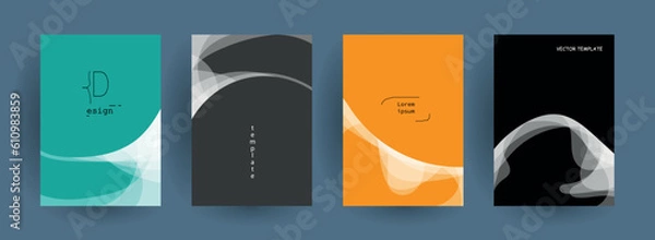Obraz Abstract gradient vector background for business brochure cover design	