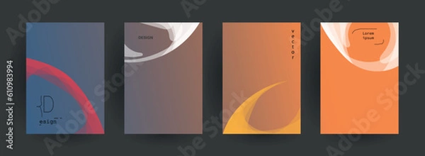 Obraz Abstract gradient vector background for business brochure cover design	