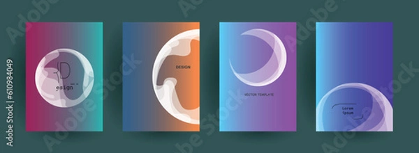 Obraz Abstract gradient vector background for business brochure cover design	