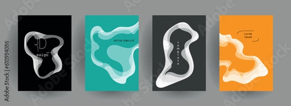 Obraz Abstract gradient vector background for business brochure cover design	