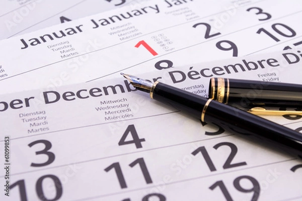 Obraz Kalender mit Füller