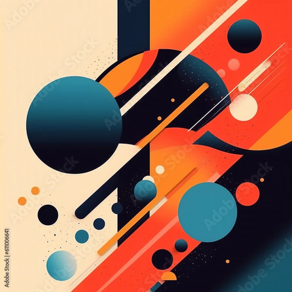 Obraz Colorful Abstract Shapes Background – High Resolution