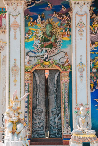 Obraz The Architecture Of  Wat Pariwas,,Beautiful Temple In Bangkok Or,Temple In Thailand.