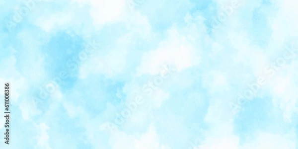 Fototapeta Abstract watercolor wallpaper grunge and cloudy background. Abstract watercolor background with blue in the sky clouds.	
