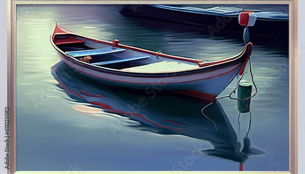 Fototapeta Generative AI boat on the water