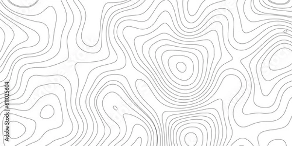 Fototapeta Mapa topograficzna Mapa linii geograficznej z przypisaniami wysokości. Nowoczesny design z białym tłem z topograficznym falującym wzorem.