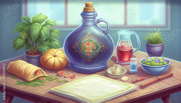 Obraz Generative AI oil and vinegar