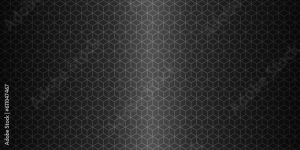 Fototapeta 銀色グラデーションの和柄背景　幾何学模様の背景素材