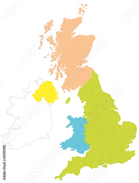 Obraz イギリスの地図