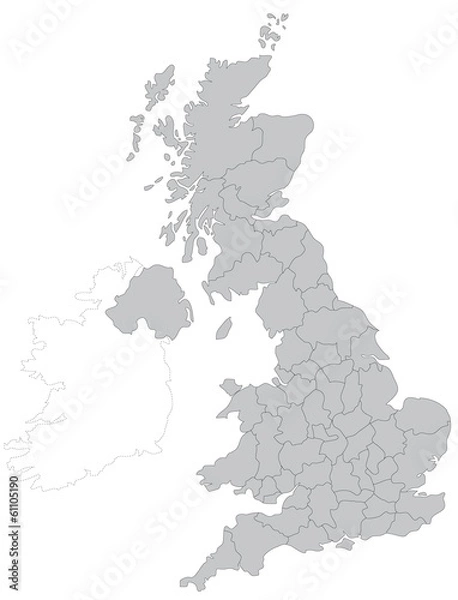 Obraz イギリスの地図