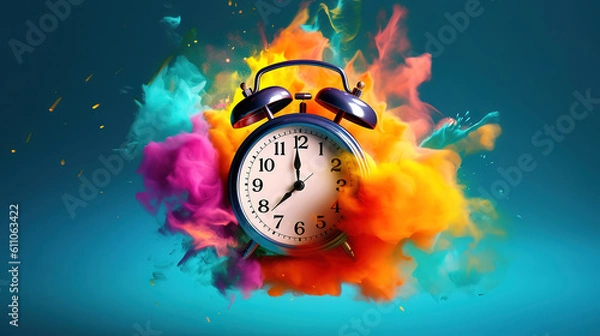Fototapeta Shopping time clock for last minute offer. Generative Ai