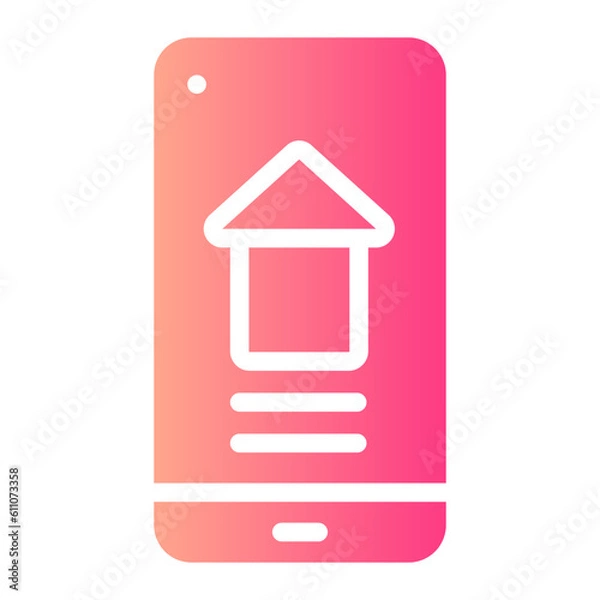 Fototapeta mobile phone gradient icon