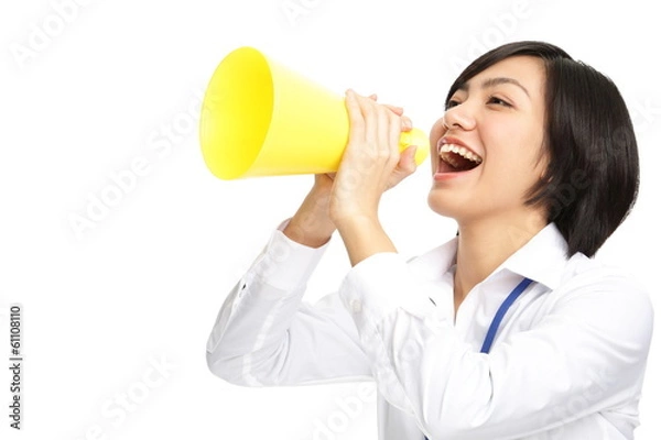 Fototapeta ショートヘアーのビジネスウーマン