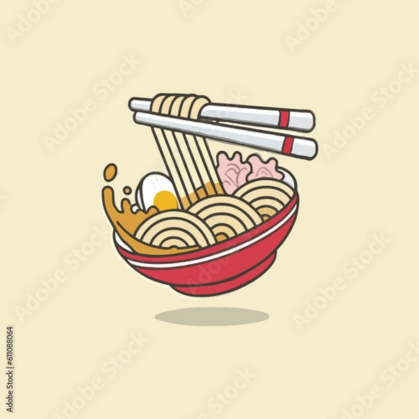 Fototapeta illustration of a bowl of food