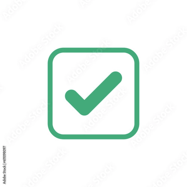 Fototapeta Check Mark Checklist Badge Sticker Vector Template
