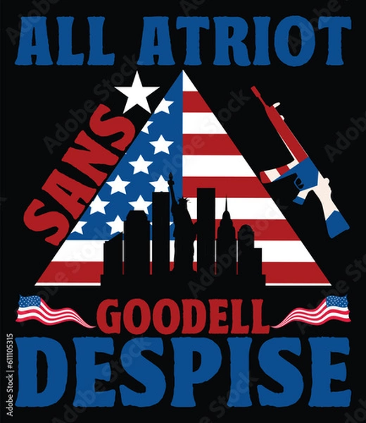 Obraz patriot day tshart art vector