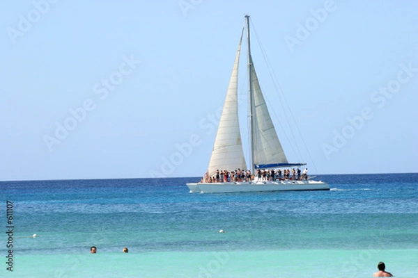 Fototapeta voilier république dominicaine